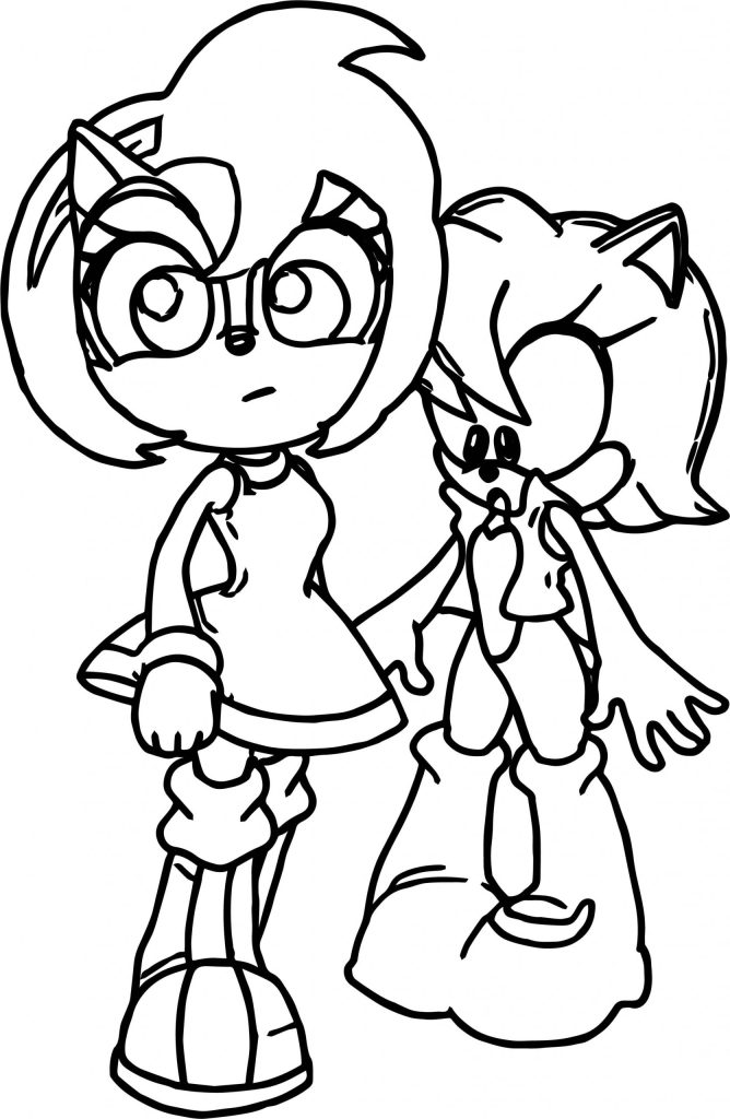 Desenho de Amy Rose para imprimir