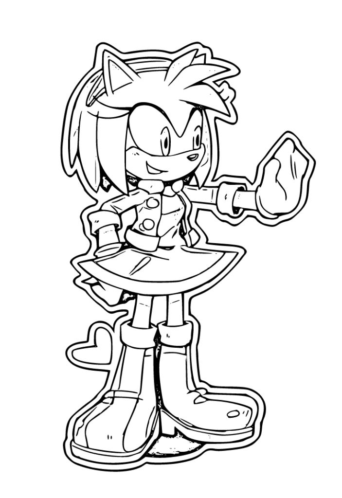 Desenho de Amy Rose para imprimir