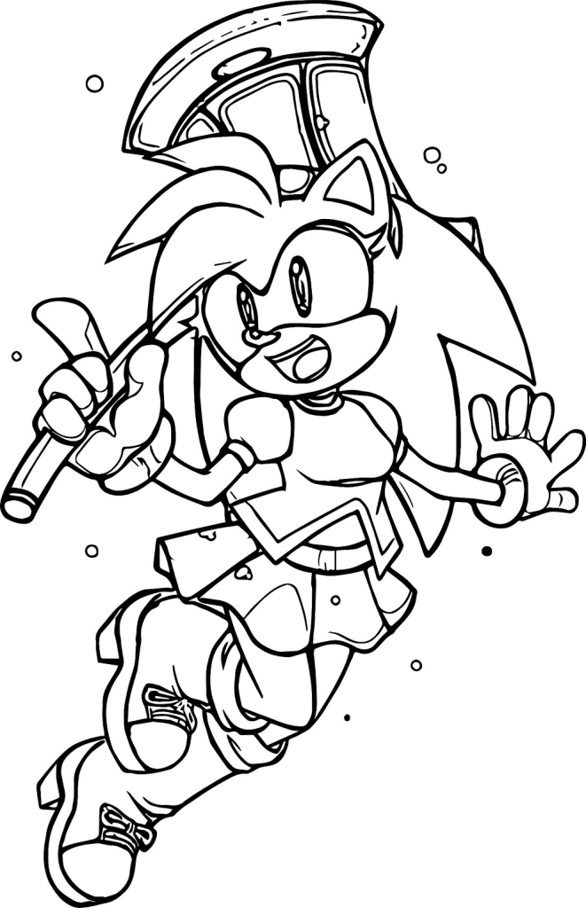 Desenho de Amy Rose para imprimir