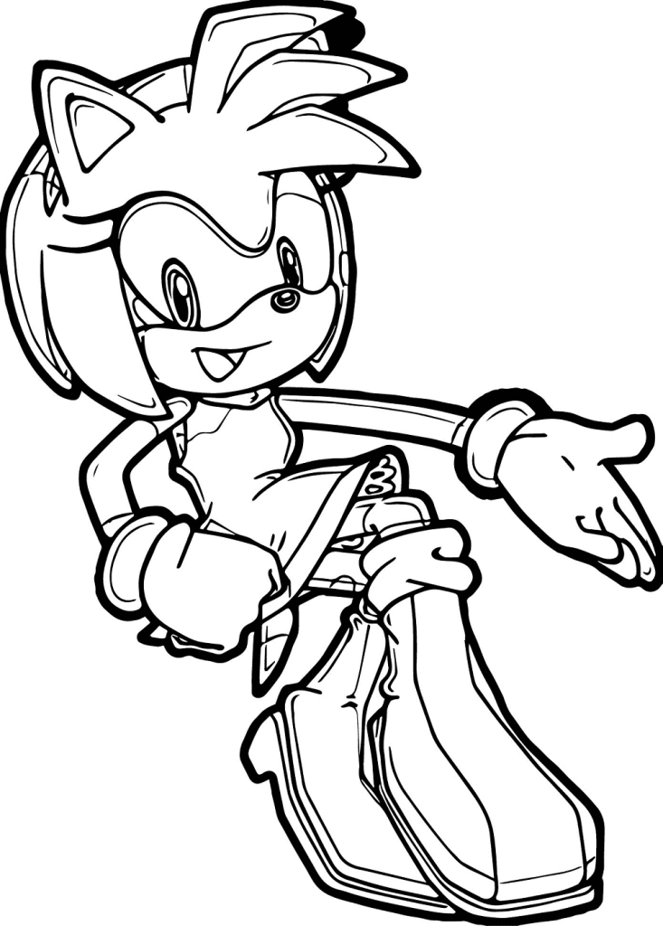 Desenho de Amy Rose para imprimir