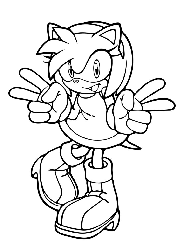 Desenho de Amy Rose para imprimir