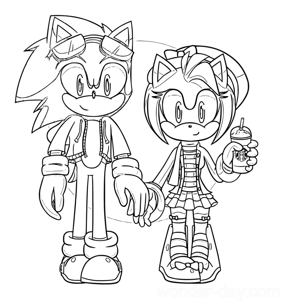 Desenho de Amy Rose para imprimir
