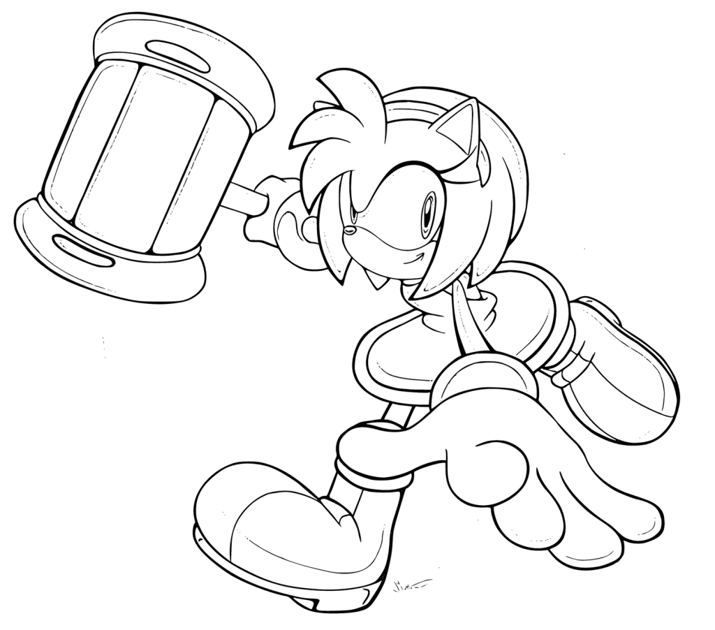 Desenho de Amy Rose para imprimir