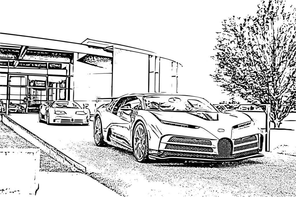 Desenho de Bugatti para imprimir