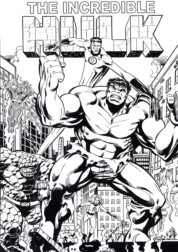 Desenho de Hulk para imprimir