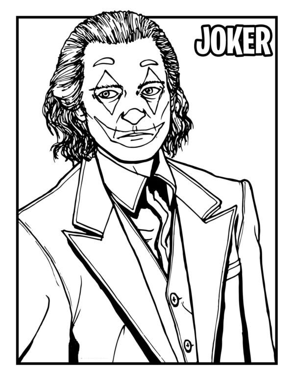 Desenho de Coringa para imprimir
