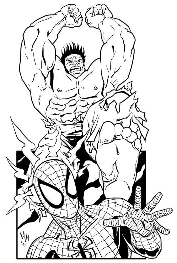 Desenho de Homem-Aranha (Spider-Man) para imprimir
