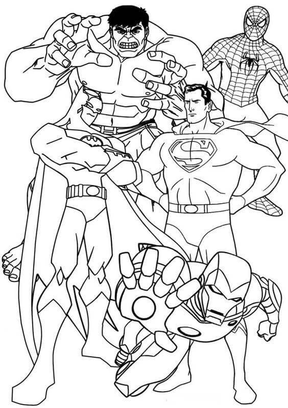 Desenho de Homem-Aranha (Spider-Man) para imprimir