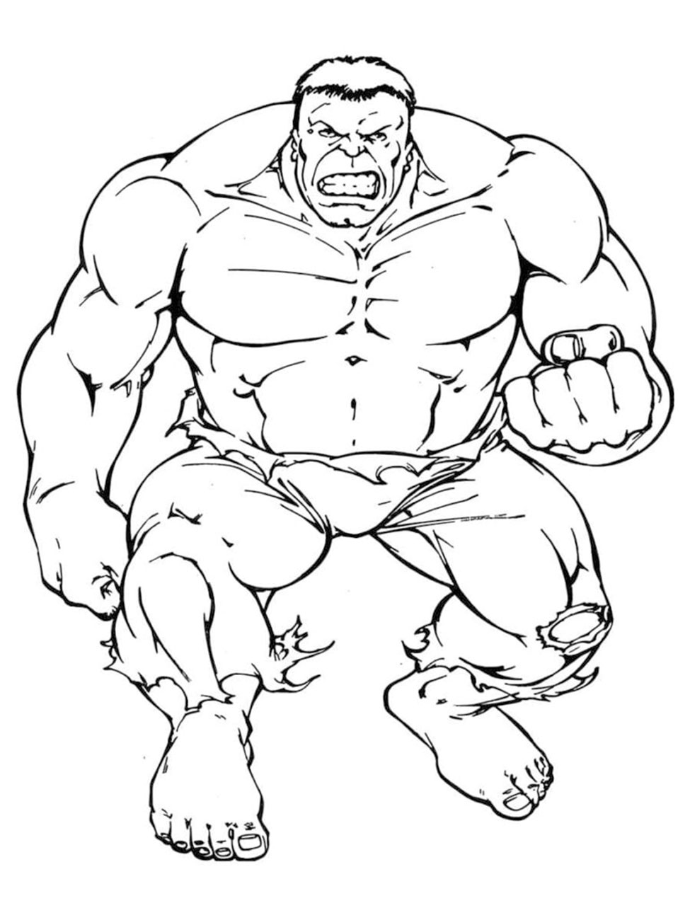 Hulk para Colorir e Imprimir