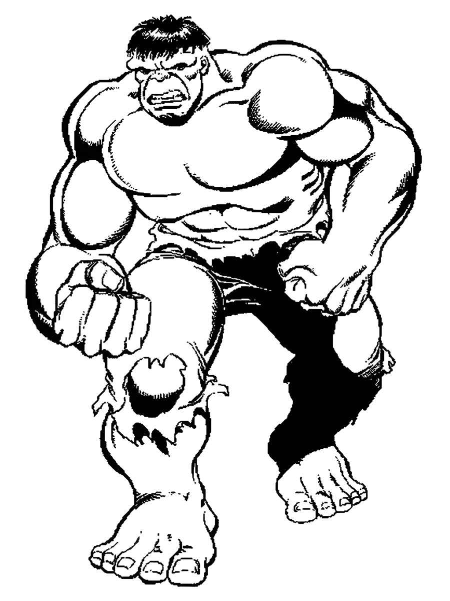 Imprimir Hulk para Colorir
