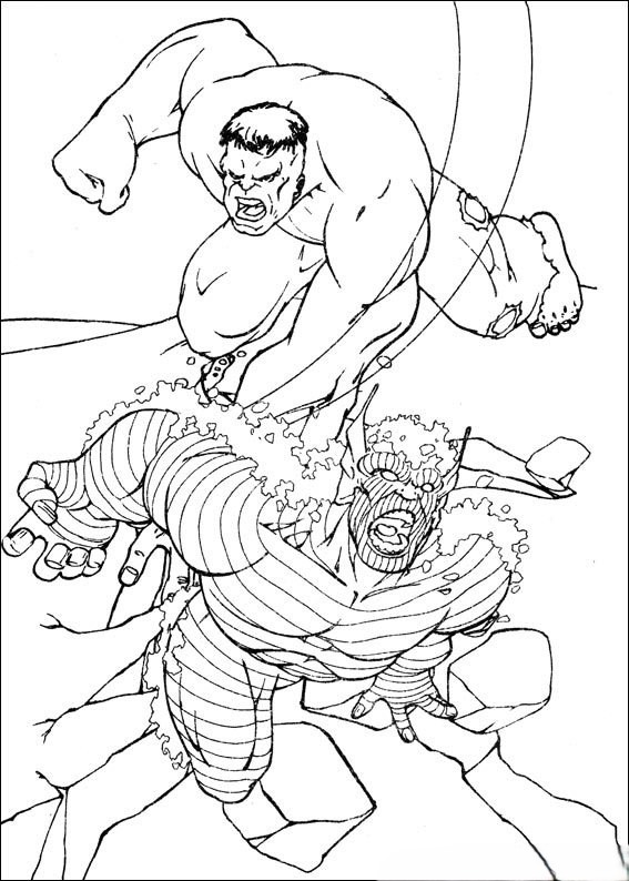 Desenho de Hulk para imprimir