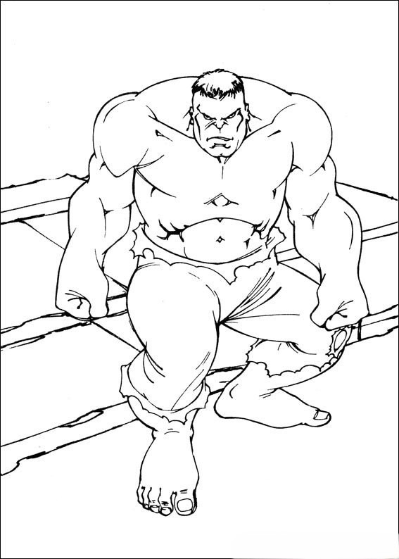 Desenho de Hulk para imprimir