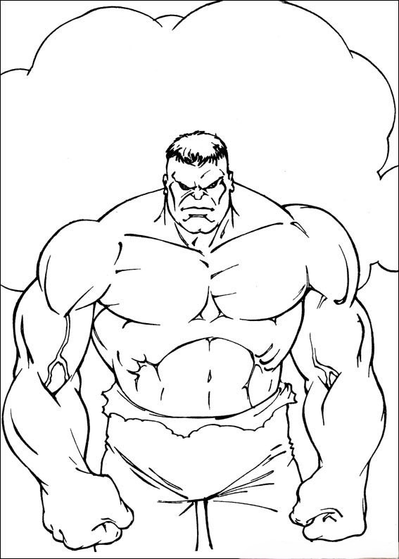 Desenho de Hulk para imprimir