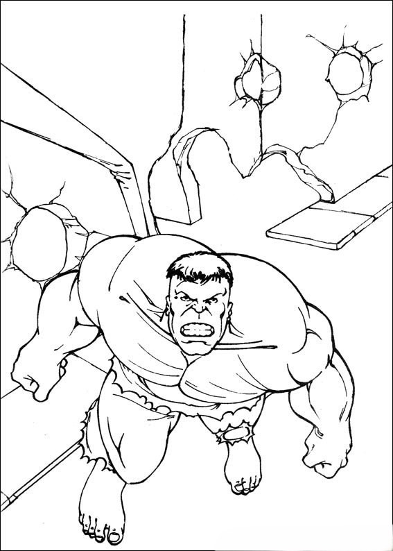 Desenho de Hulk para imprimir