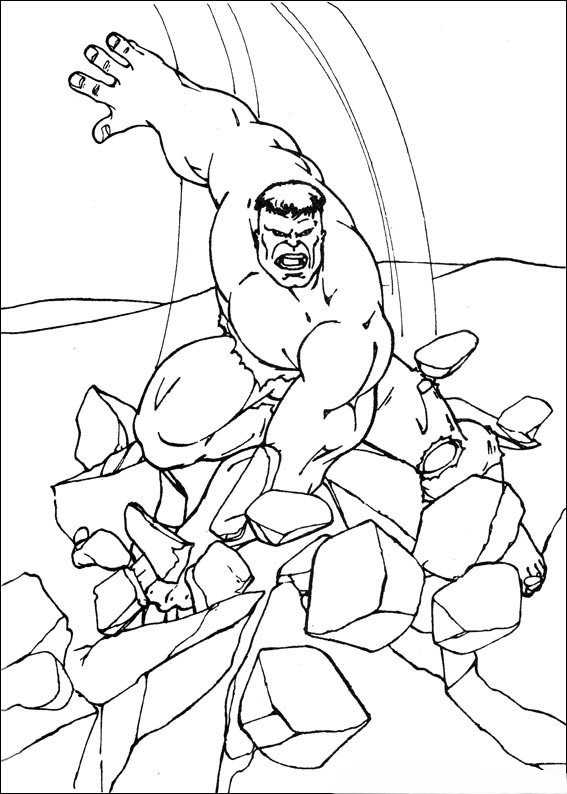 Desenho de Hulk para imprimir