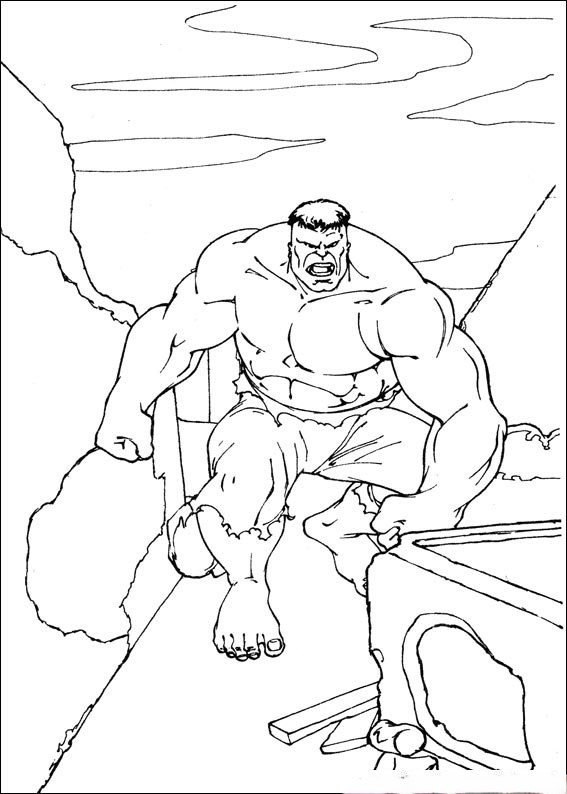 Desenho de Hulk para imprimir