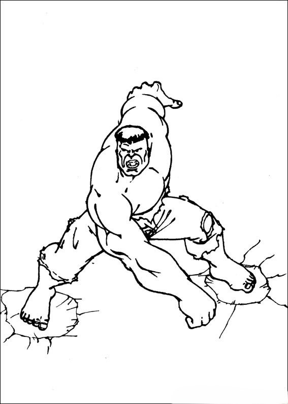 Desenho de Hulk para imprimir