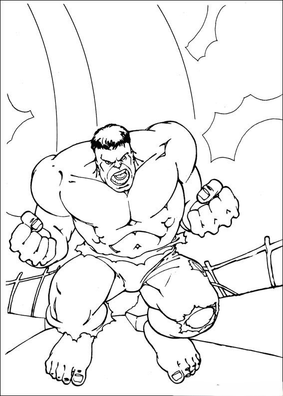 Desenho de Hulk para imprimir