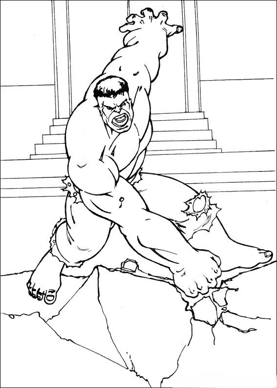 Desenho de Hulk para imprimir