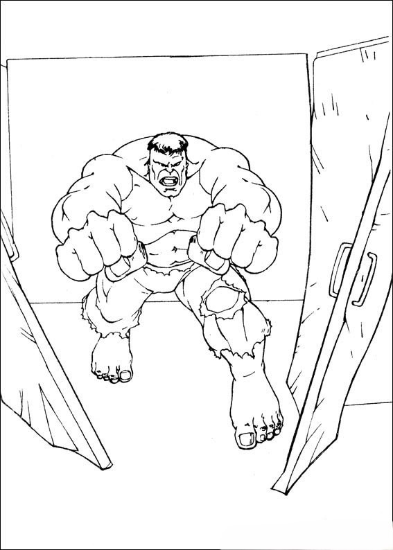 Desenho de Hulk para imprimir