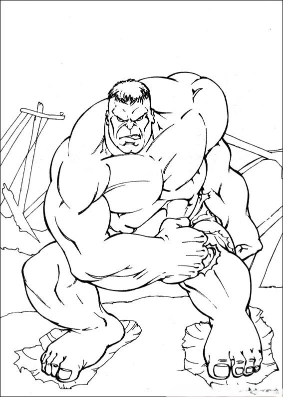 Desenho de Hulk para imprimir