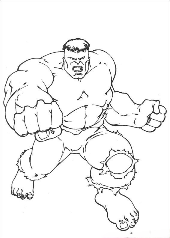Desenho de Hulk para imprimir