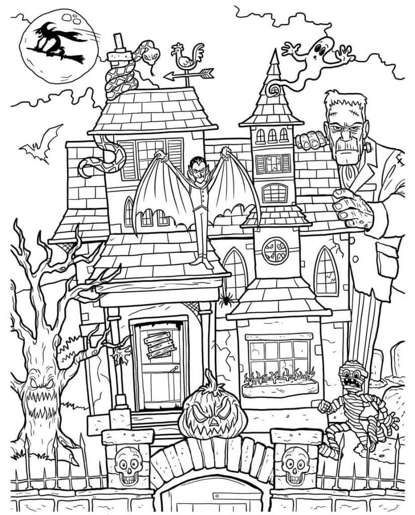Desenho de Halloween para imprimir