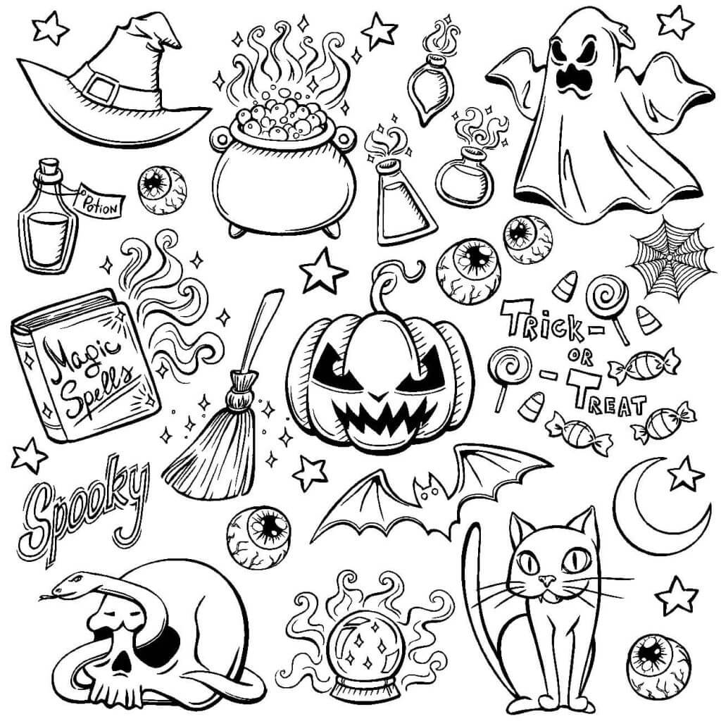 Desenho de Halloween para imprimir