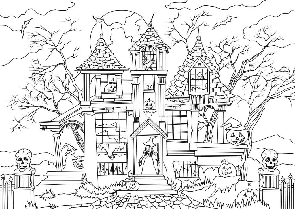 Desenho de Halloween para imprimir