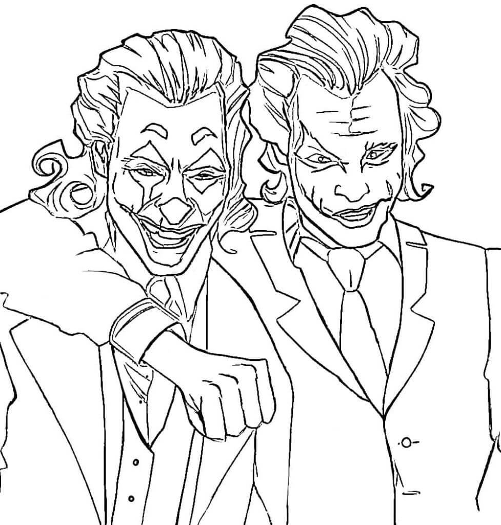 Desenho de Coringa para imprimir