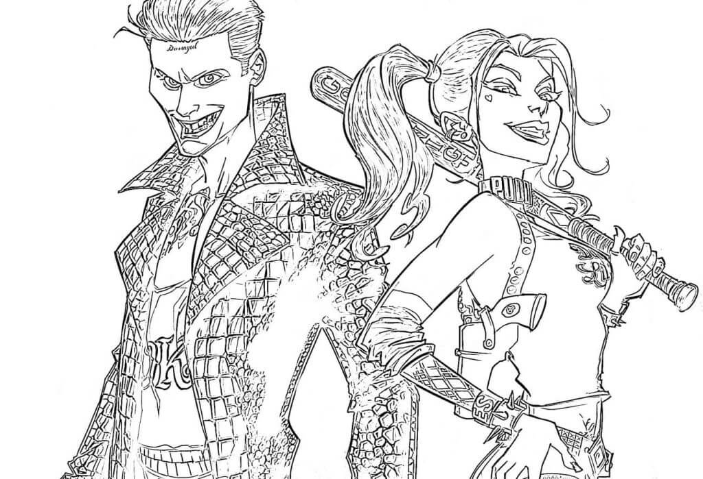 Desenho de Coringa para imprimir