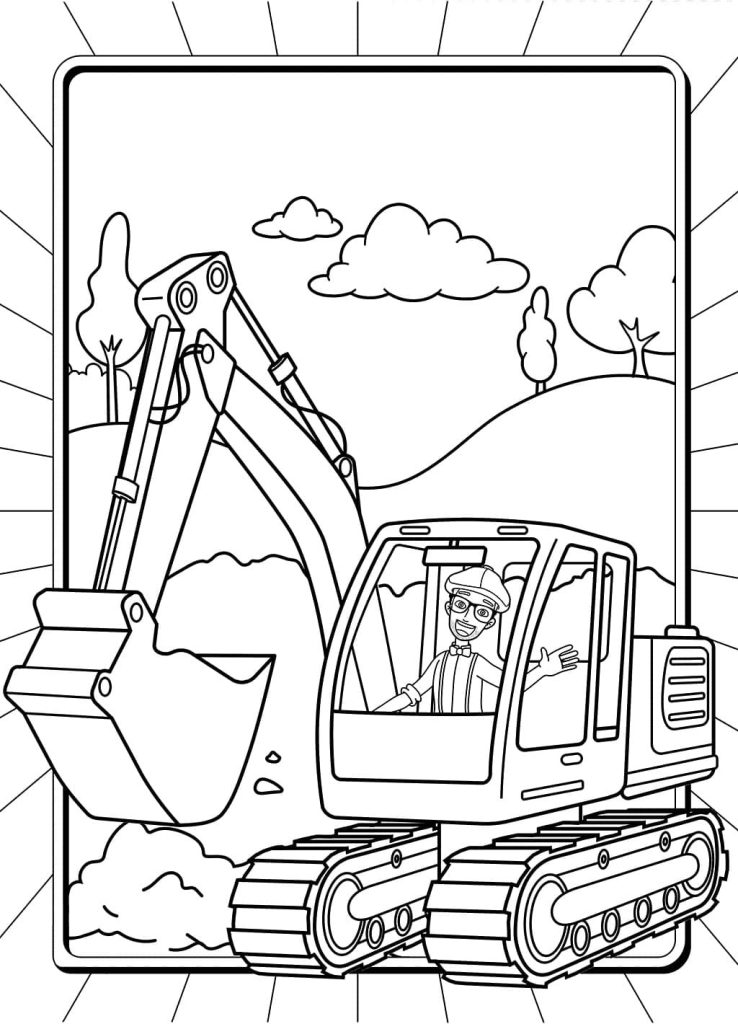 Desenho de Blippi para imprimir