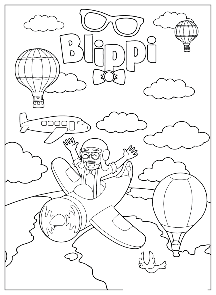 Desenho de Blippi para imprimir