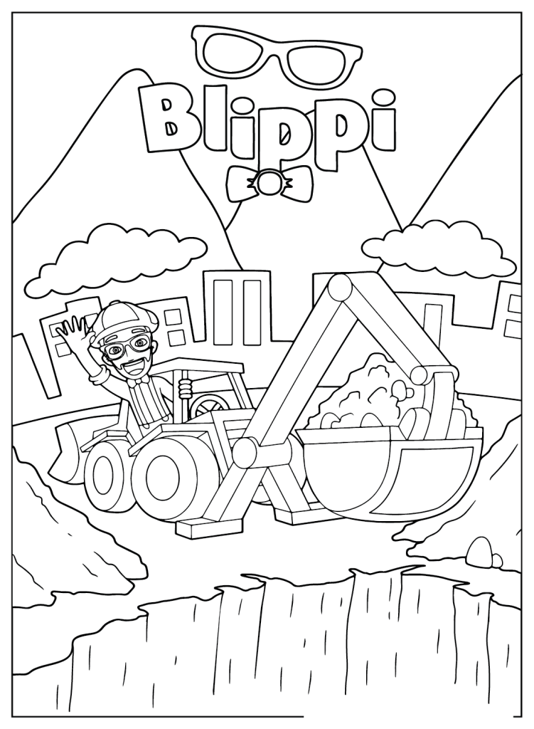 Desenho de Blippi para imprimir