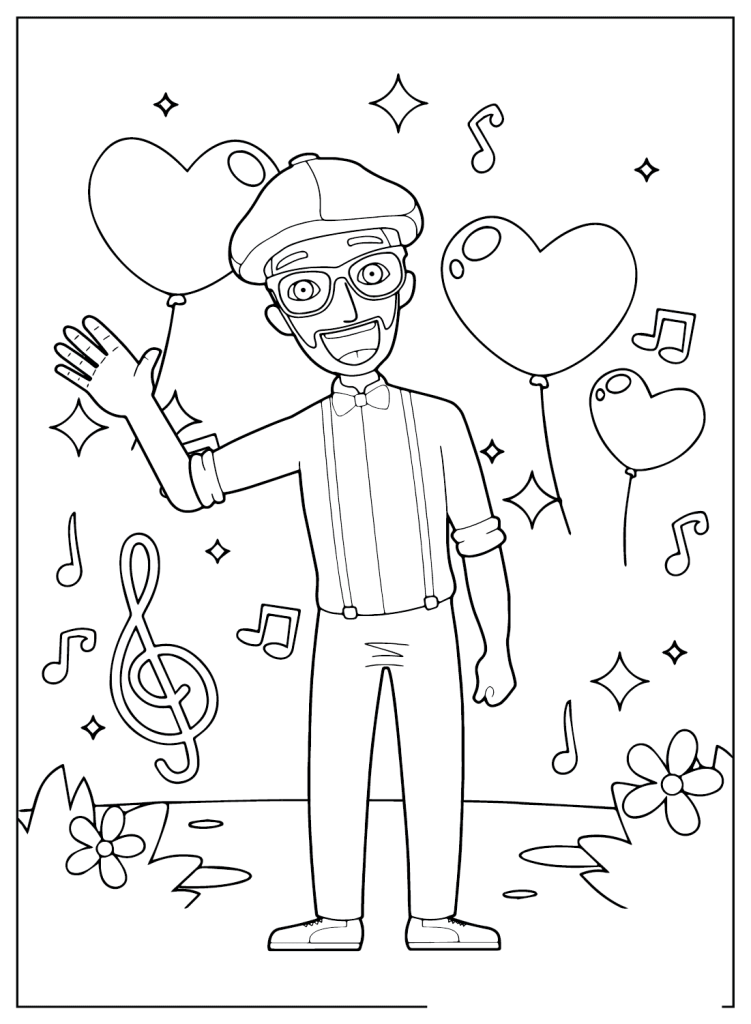 Desenho de Blippi para imprimir