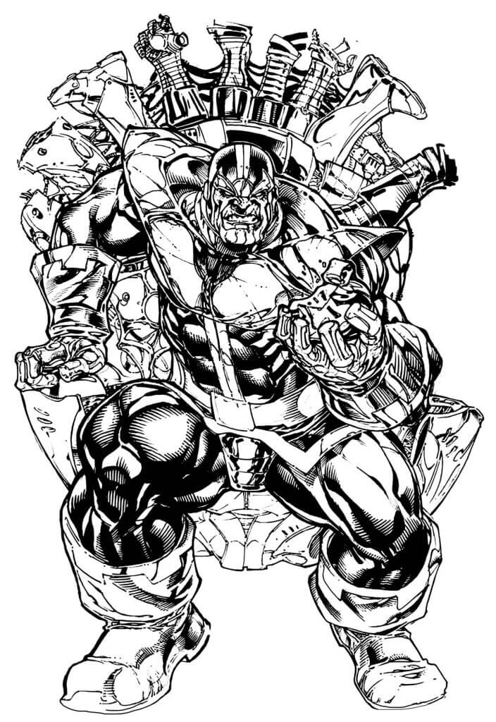 Desenho de Thanos para imprimir