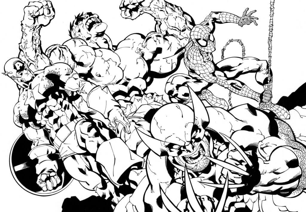 Desenho de Thanos para imprimir