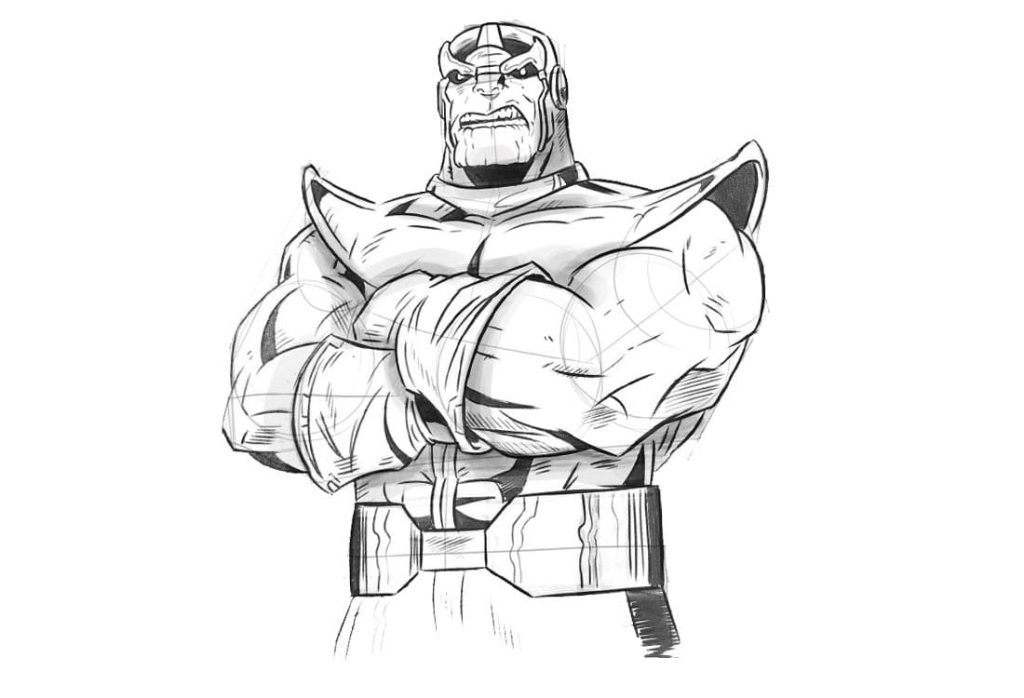 Desenho de Thanos para imprimir