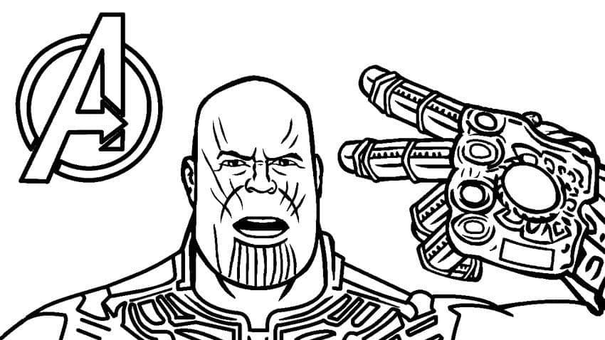 Desenho de Thanos para imprimir