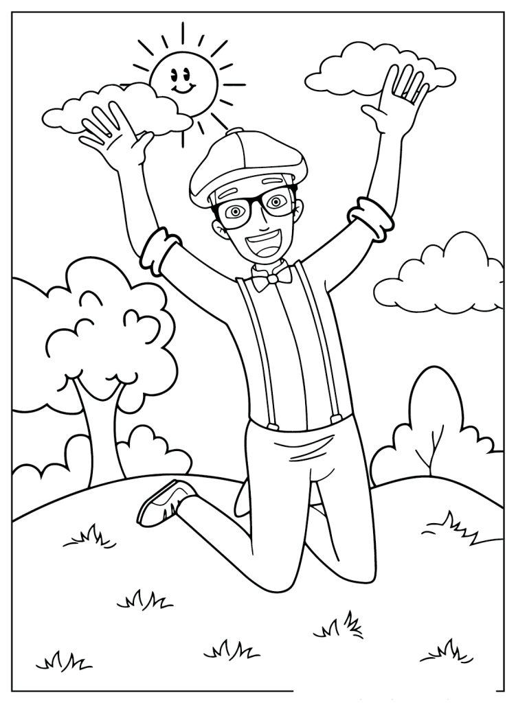 Desenho de Blippi para imprimir