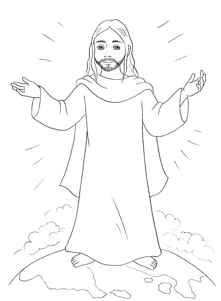 Desenho de Jesus para imprimir