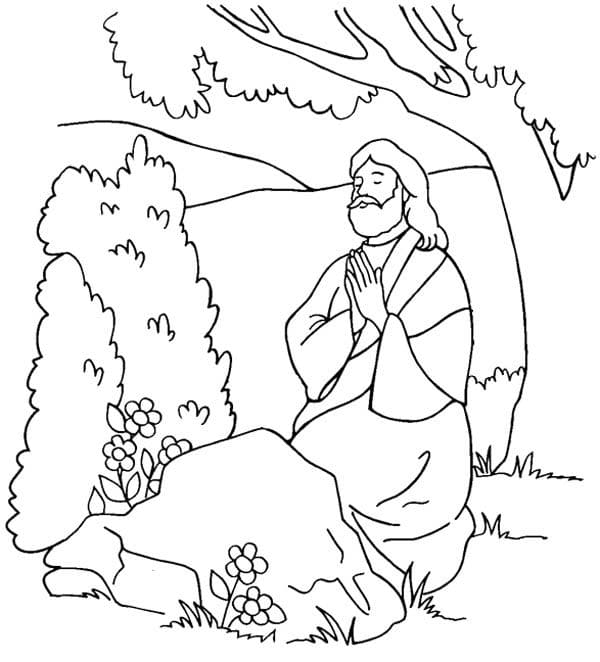 Desenho de Jesus para imprimir