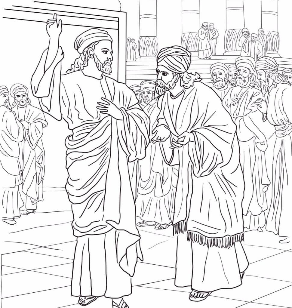 Desenho de Jesus para imprimir
