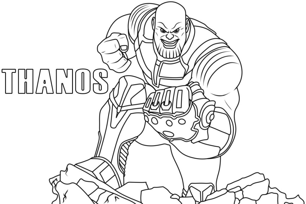 Desenho de Thanos para imprimir