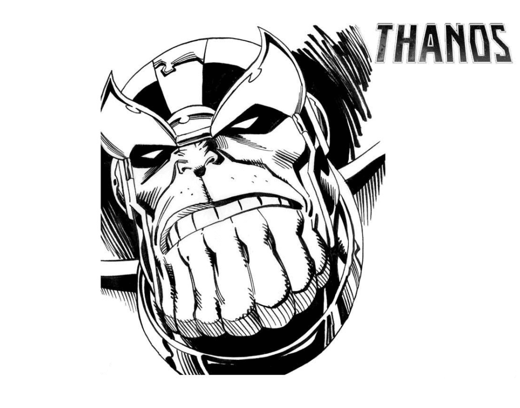 Desenho de Thanos para imprimir