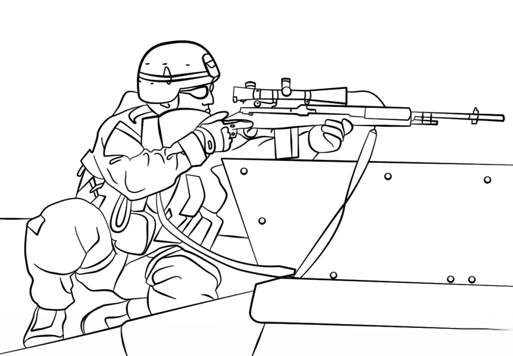 Desenho de Soldados para imprimir