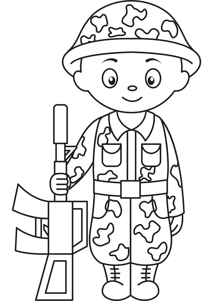 Desenho de Soldados para imprimir