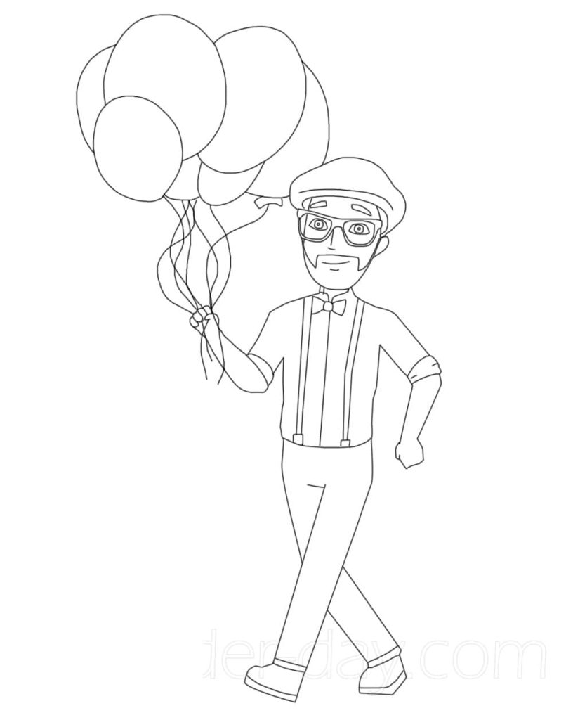 Desenho de Blippi para imprimir
