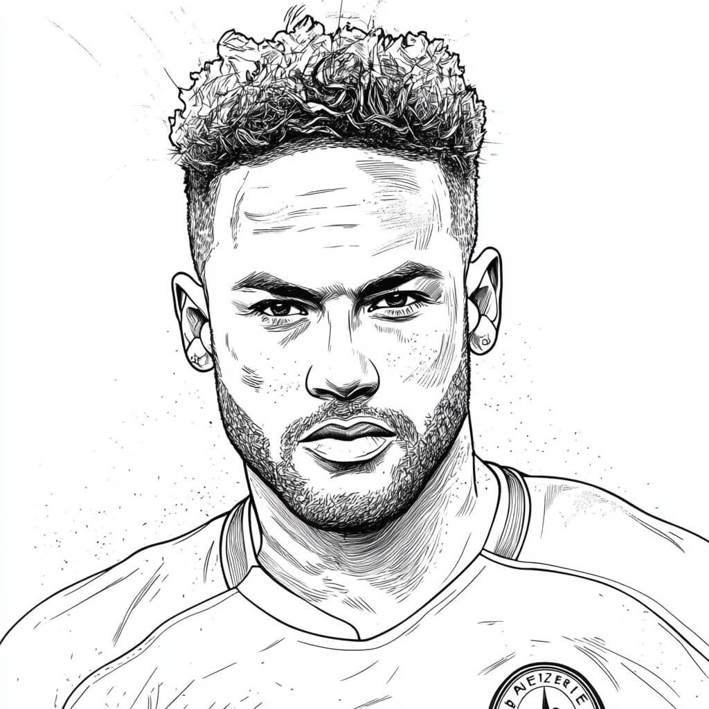 Desenho de Neymar Jr para imprimir