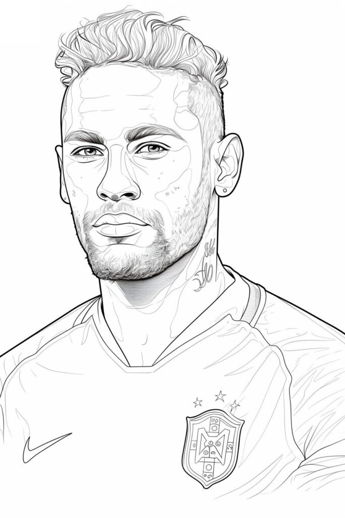 Desenho Para Colorir Do Neymar